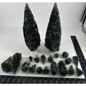 Dept 56 Snow Village Accessory Trees Firs Pines Bushes Shrub 20 Total Christmas